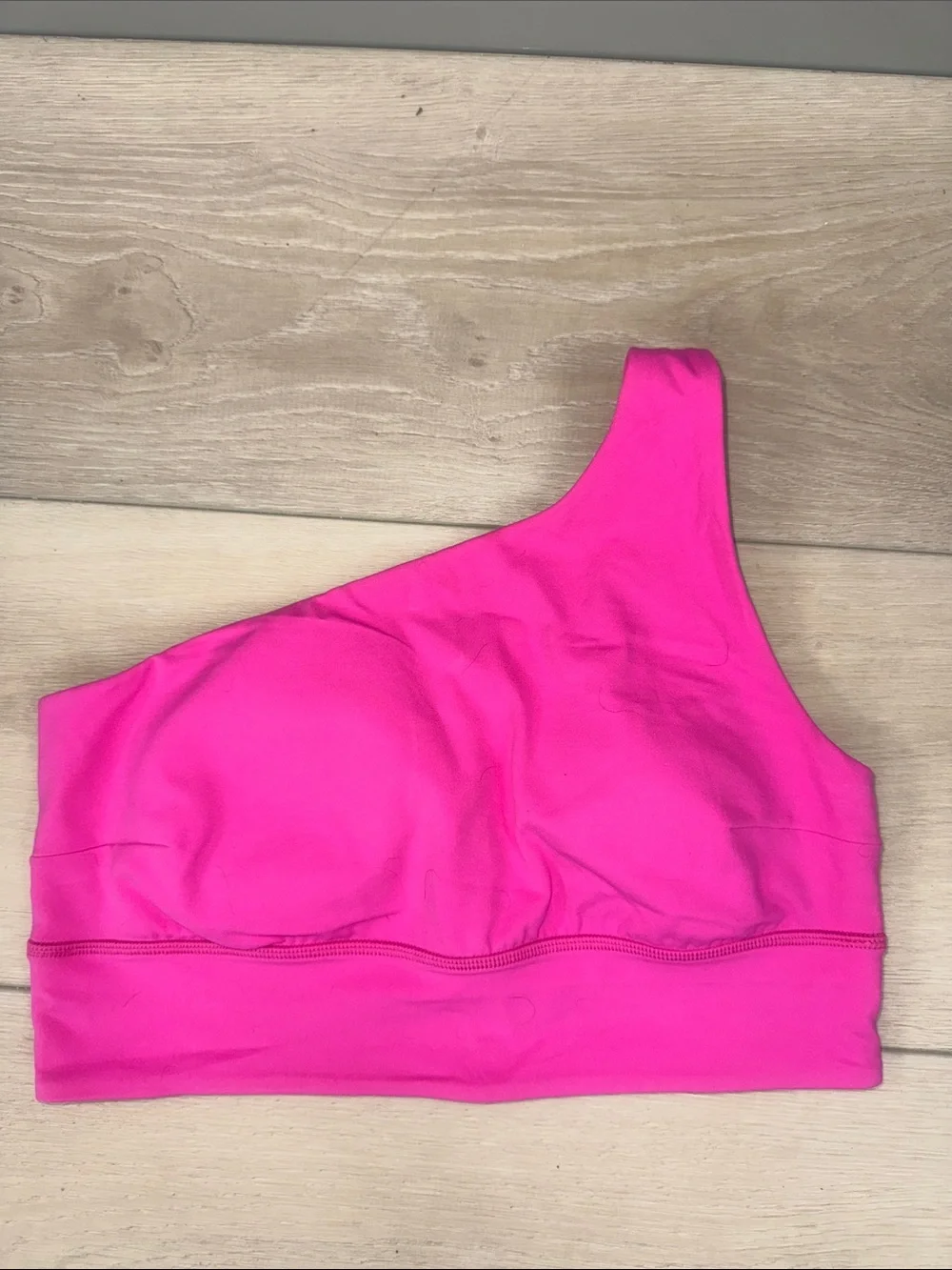 lululemon athletica Hot Pink Asymmetric One-Shoulder Sports Bra